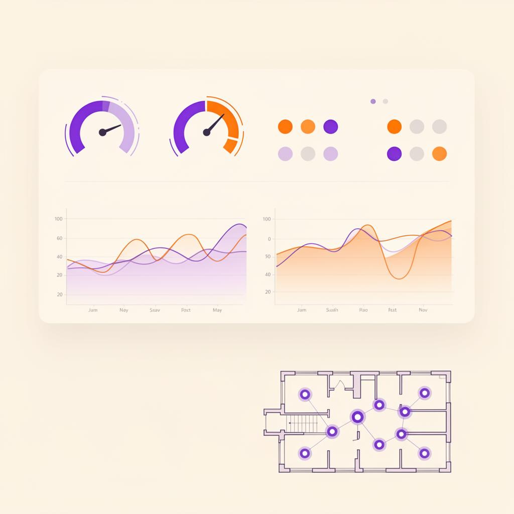 IoT monitoring dashboard with real-time sensor data and device status